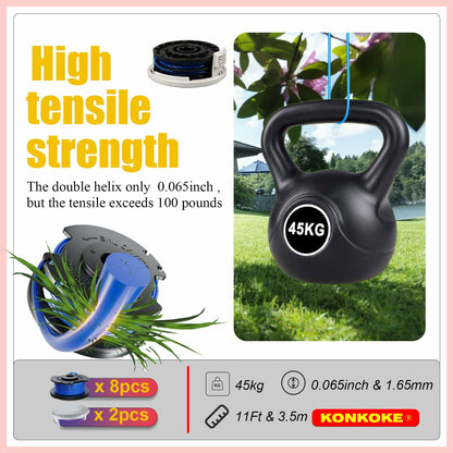 .065 inch diameter weed eater string (8 Pack)