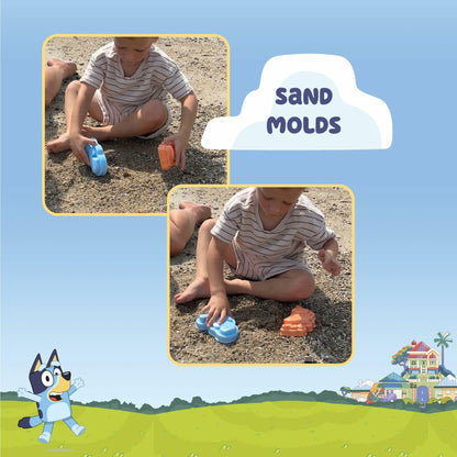 Bluey Beach Toys Set | 9pc Sand Toys & Beach Bucket