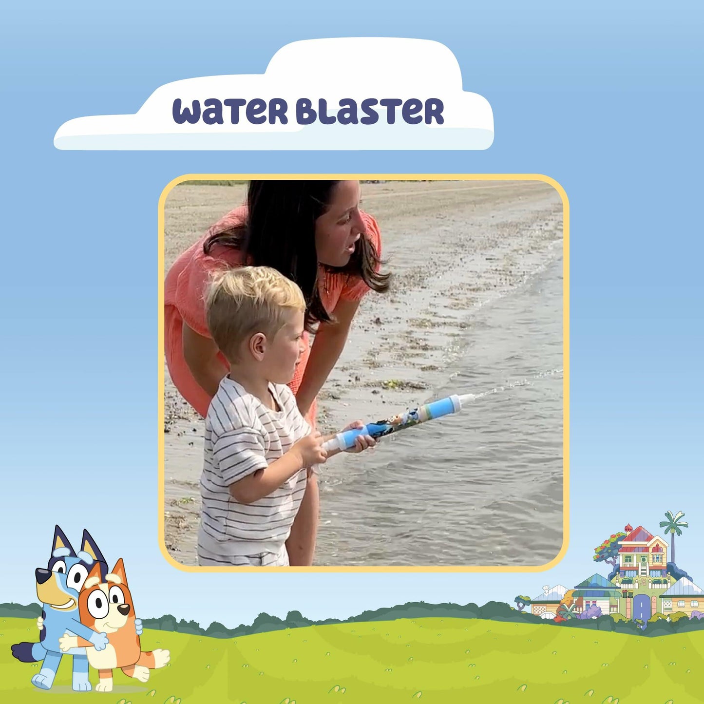 Bluey Beach Toys Set | 9pc Sand Toys & Beach Bucket