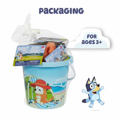Bluey Beach Toys Set | 9pc Sand Toys & Beach Bucket