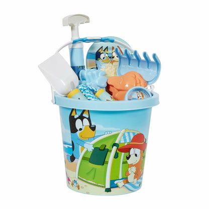 Bluey Beach Toys Set | 9pc Sand Toys & Beach Bucket