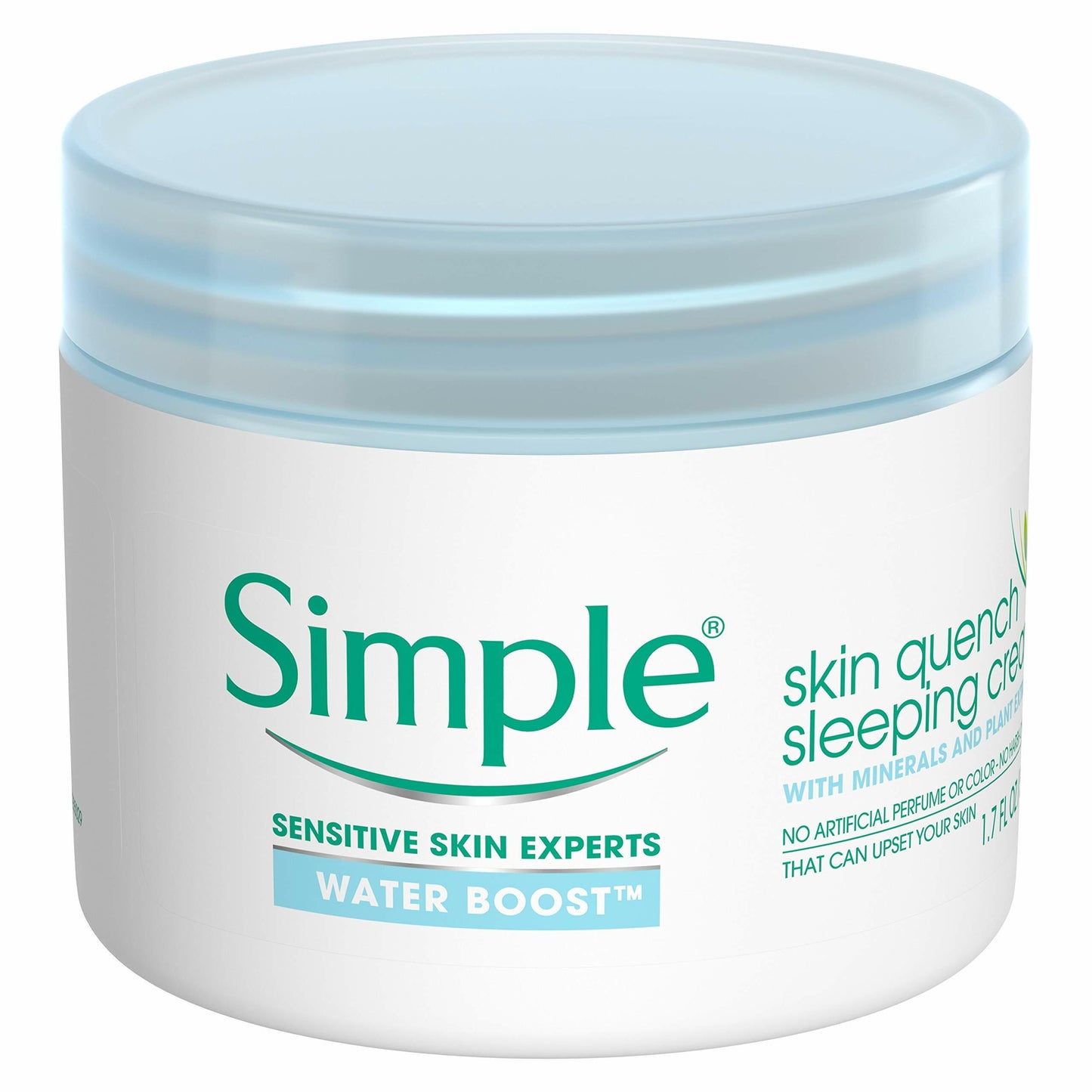 Simple Water Boost Skin Quench, Sleeping Cream, 1.7 Fl Oz
