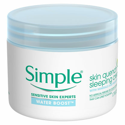 Simple Water Boost Skin Quench, Sleeping Cream, 1.7 Fl Oz