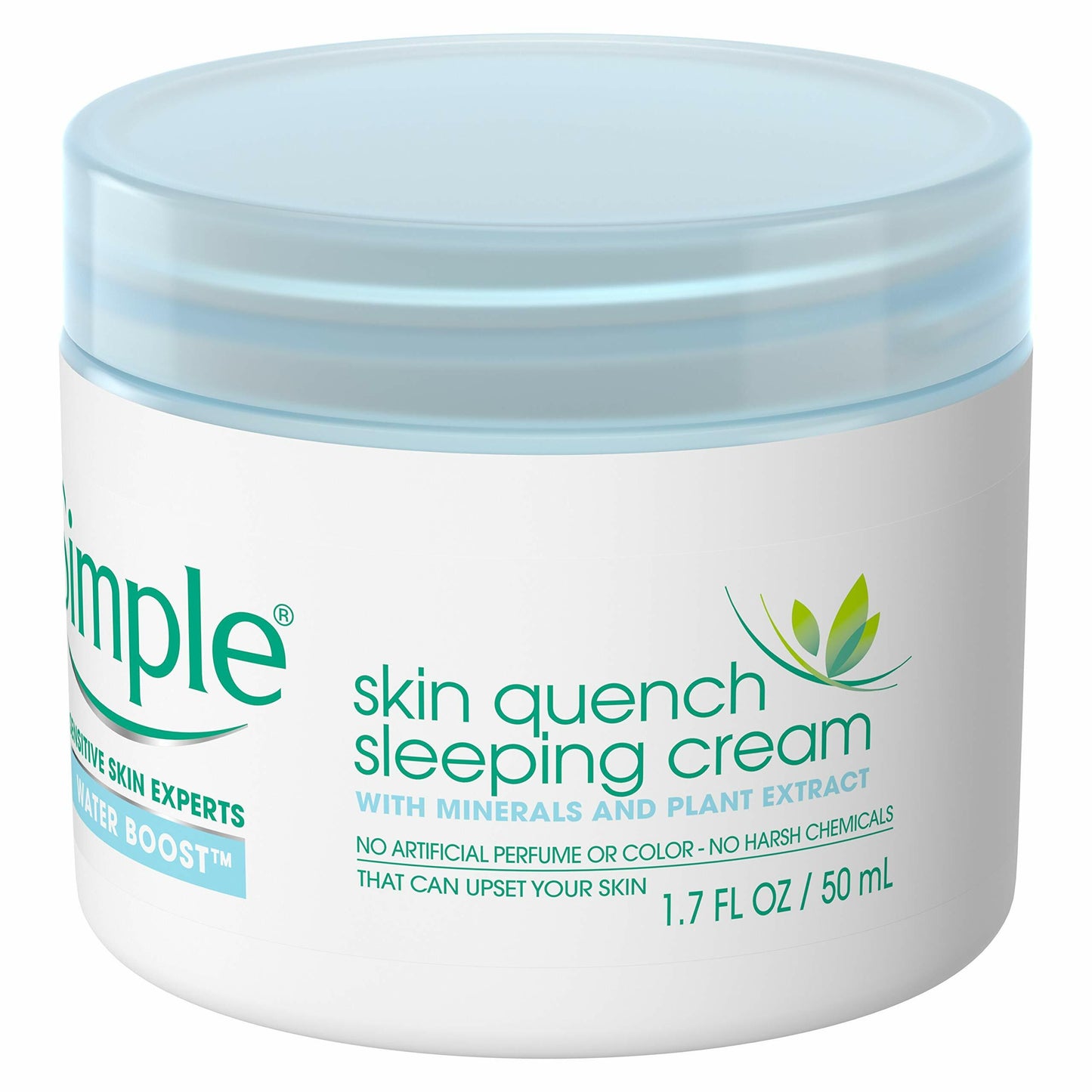 Simple Water Boost Skin Quench, Sleeping Cream, 1.7 Fl Oz