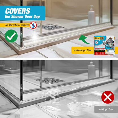 Shower Threshold Water Dam Barrier 65" - Transparent