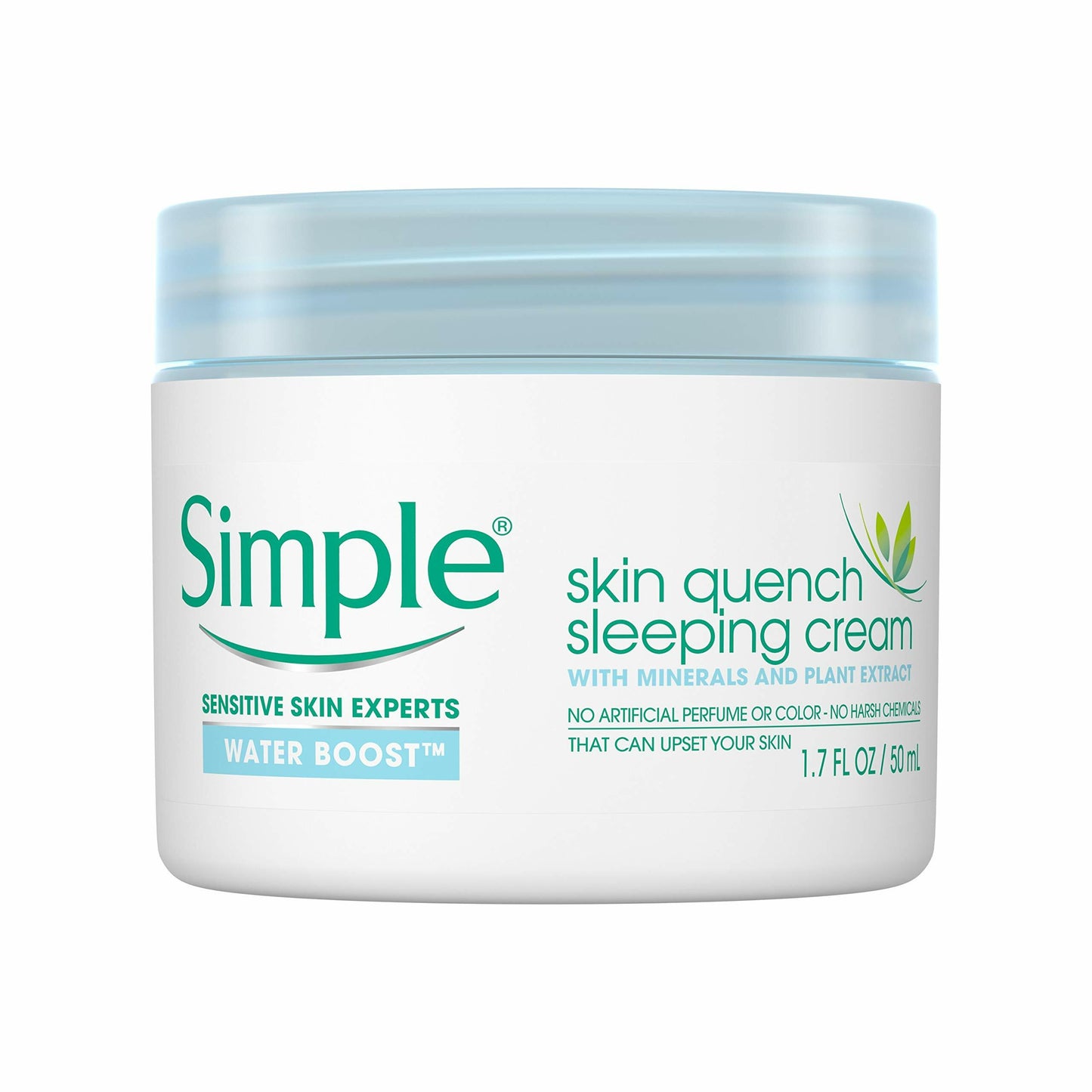 Simple Water Boost Skin Quench, Sleeping Cream, 1.7 Fl Oz
