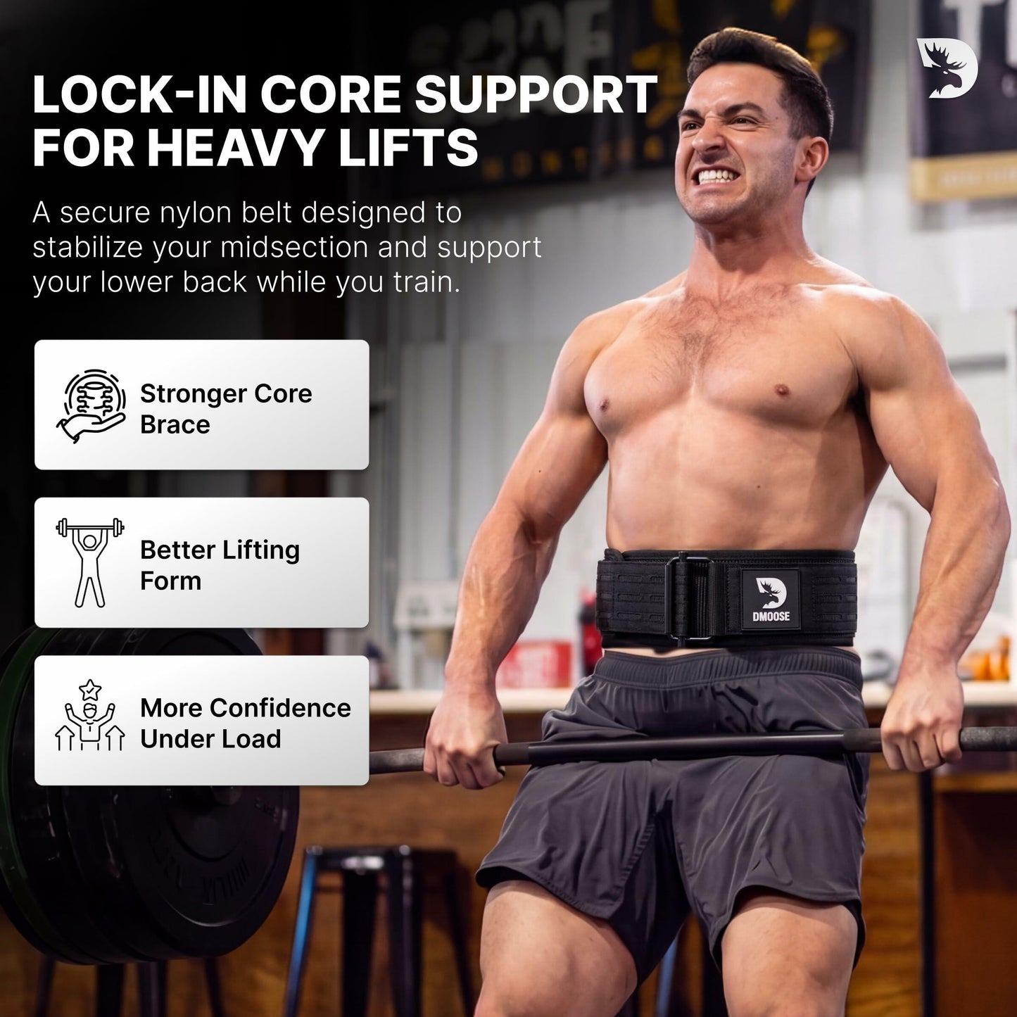 DMoose Auto Locking Weight Belts for Lifting Men