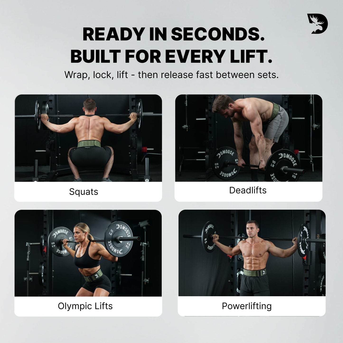 DMoose Auto Locking Weight Belts for Lifting Men
