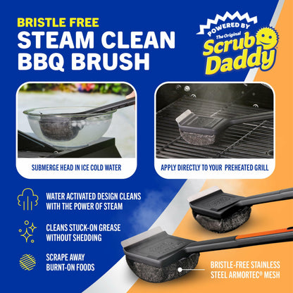 Mr. Bar-B-Q Steam Clean BBQ Brush Powered by Scrub Daddy