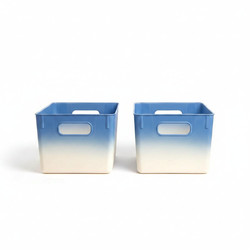Decorative Storage Ombre Bin Blue