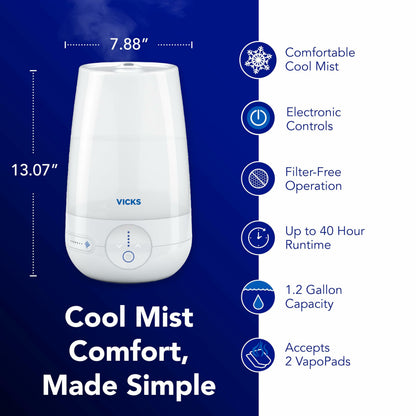 Vicks FilterFree Plus Cool Mist Plus Humidifier