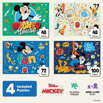 Disney Mickey Mouse & Friends - 4 Jigsaw Puzzles