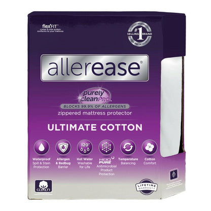 Allerease Queen Waterproof Zippered Mattress Protector