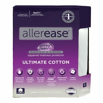 Allerease Queen Waterproof Zippered Mattress Protector