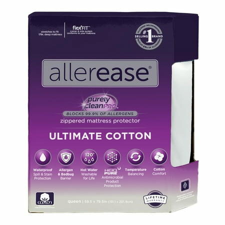 Allerease Queen Waterproof Zippered Mattress Protector