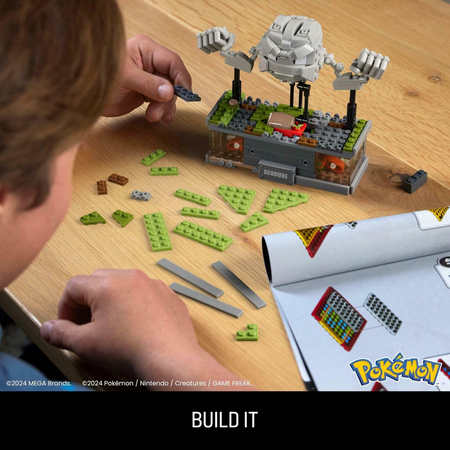 MEGA Pokémon Building Toys Set, Mini Motion Geodude with 355 Pieces