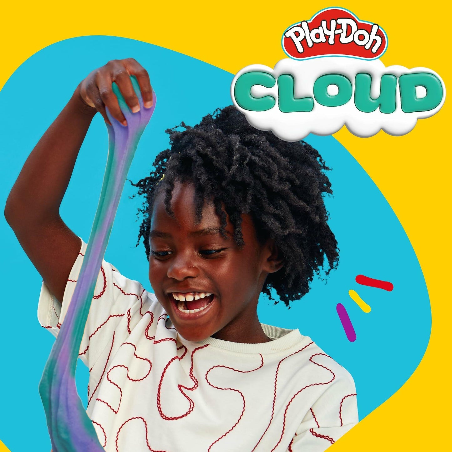 Play-Doh Scented Cloud Slime for Kids, Purple & Teal Blue Raspberry Scent