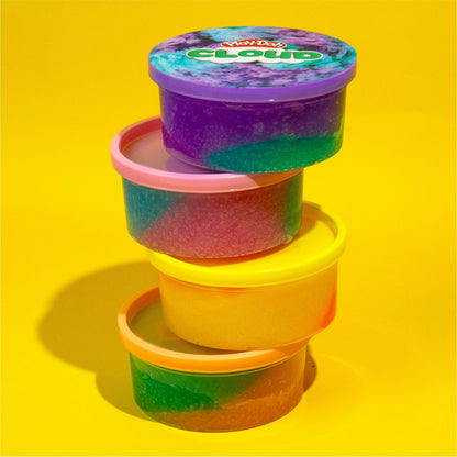 Play-Doh Scented Cloud Slime for Kids, Purple & Teal Blue Raspberry Scent