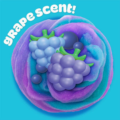 Play-Doh Scented Cloud Slime for Kids, Purple & Teal Blue Raspberry Scent