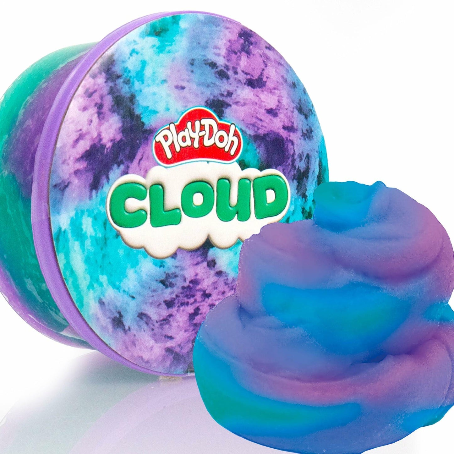 Play-Doh Scented Cloud Slime for Kids, Purple & Teal Blue Raspberry Scent