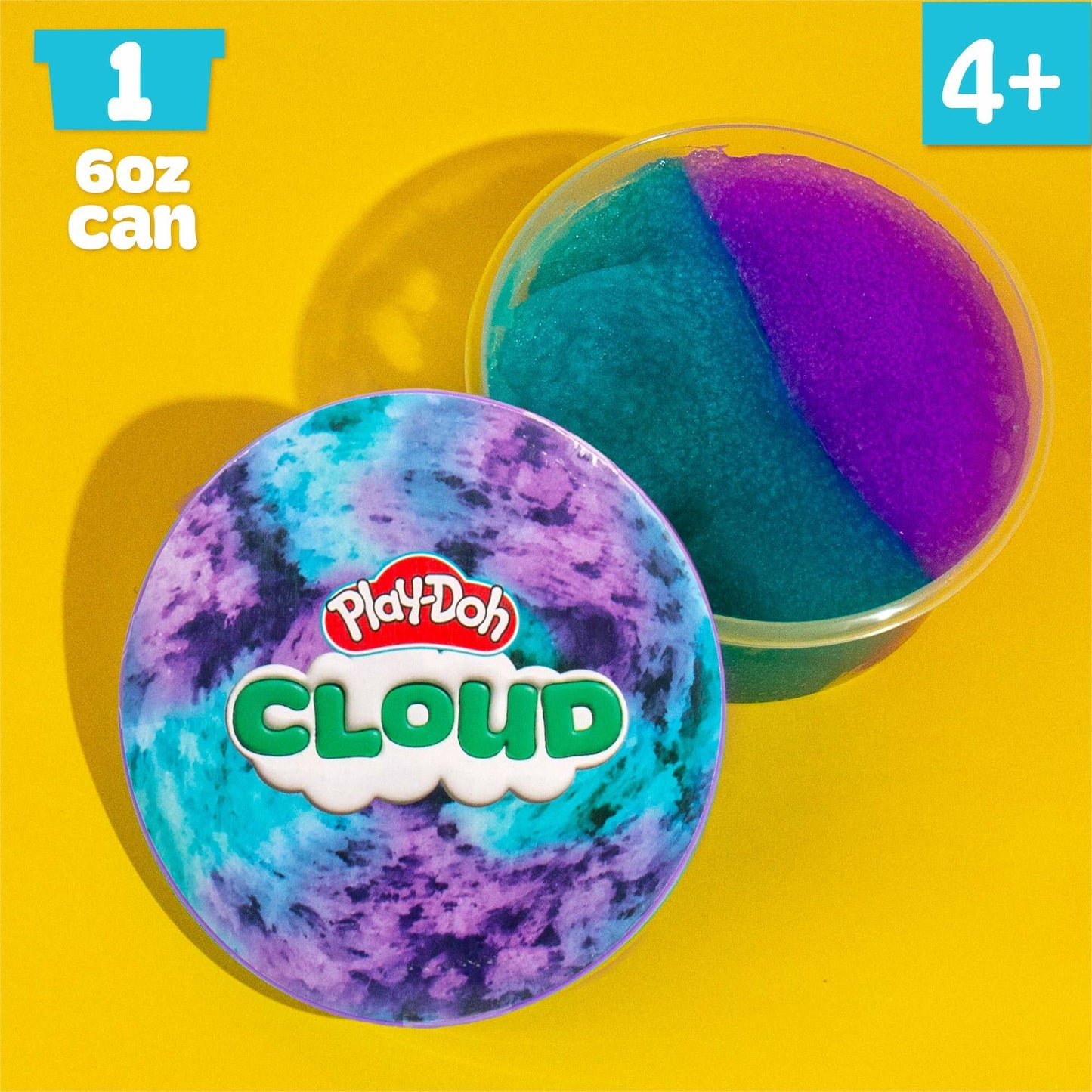 Play-Doh Scented Cloud Slime for Kids, Purple & Teal Blue Raspberry Scent
