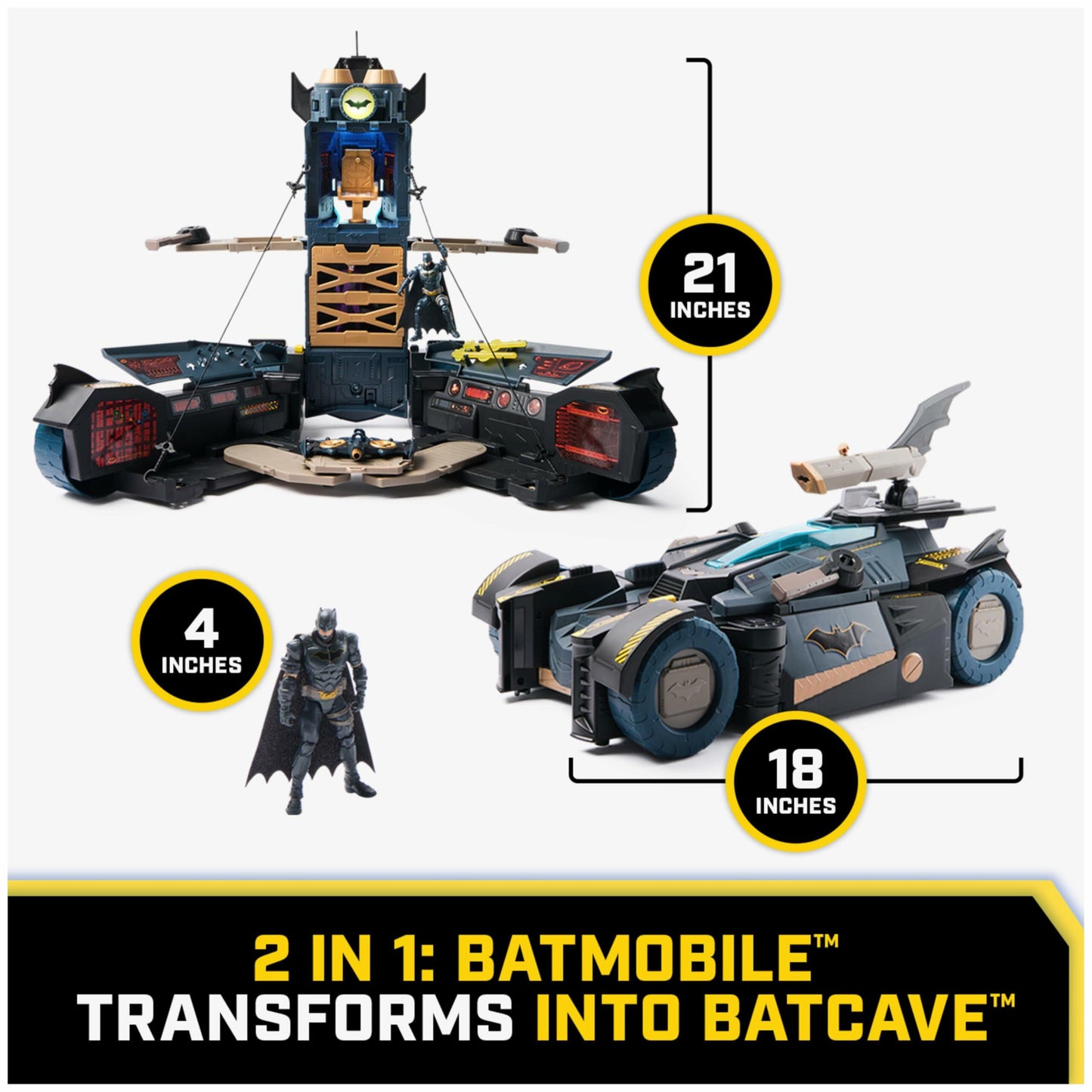DC Comics Batman Transforming Batmobile Playset
