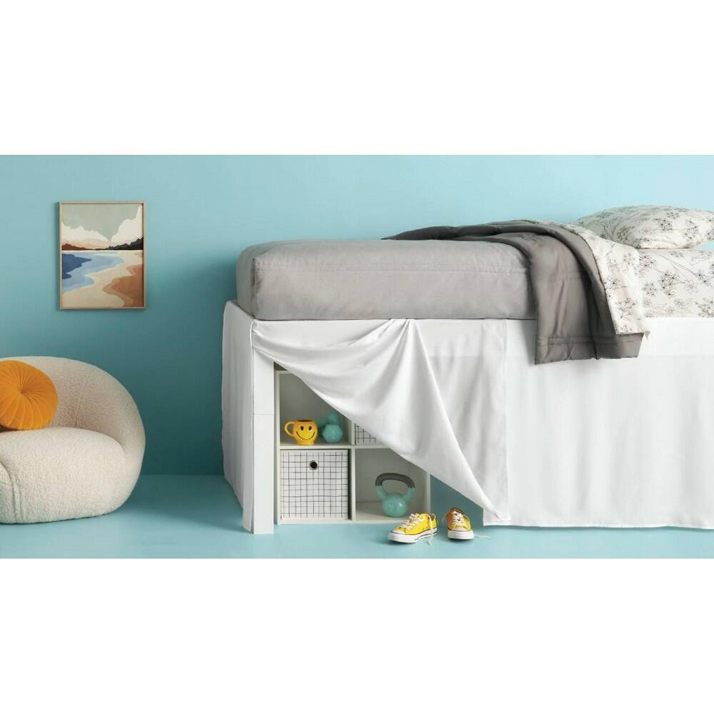Twin/Twin XL 32" Dorm Room Bed Skirt White