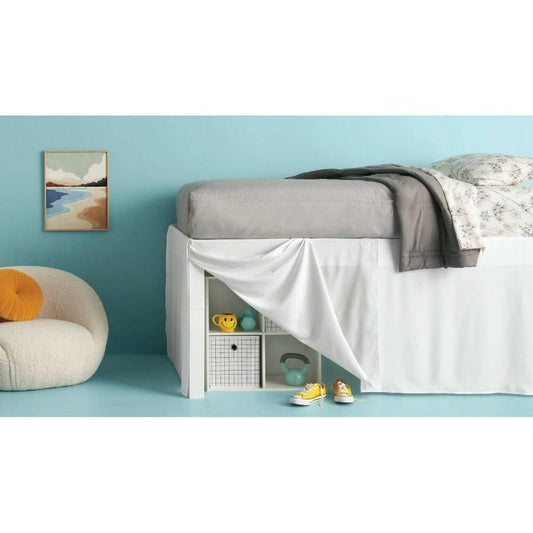 Twin/Twin XL 32" Dorm Room Bed Skirt White