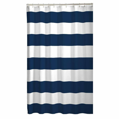 MAYTEX Porter Stripe Fabric Shower Curtain Navy