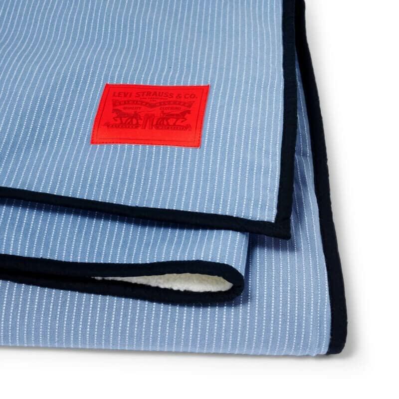 Target Brand Sherpa Backed Throw Blanket 50inch×60inch, Navy Blue, Light Blue, White