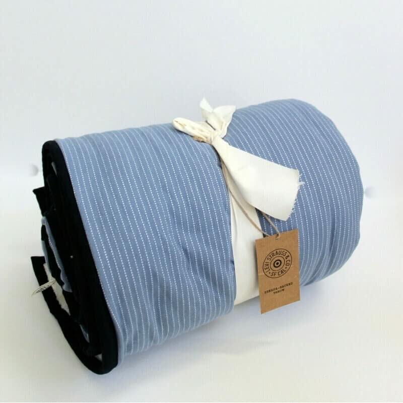 Target Brand Sherpa Backed Throw Blanket 50inch×60inch, Navy Blue, Light Blue, White