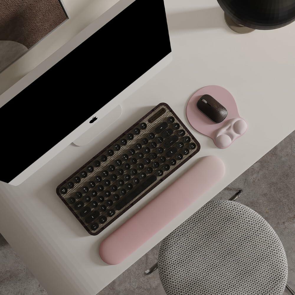 Ergonomic Mouse Pad with Wrist Rest Support&Gel Cushion for Desk