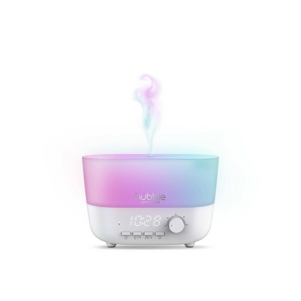 Hubble 5-in-1 Humidifier with Aroma Diffuser  Speaker  Night Light  and Clock