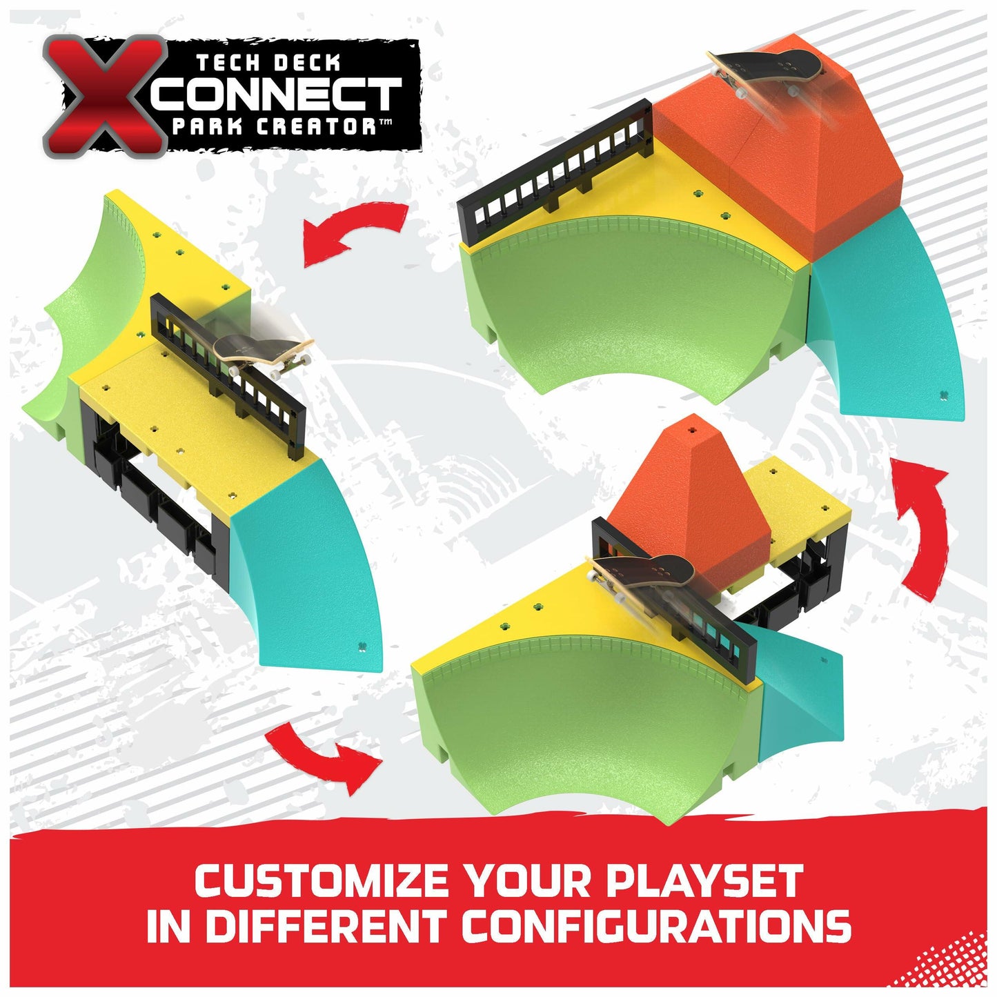 TECH DECK, Quarter Bowl Ruckus X-Connect Park Creator