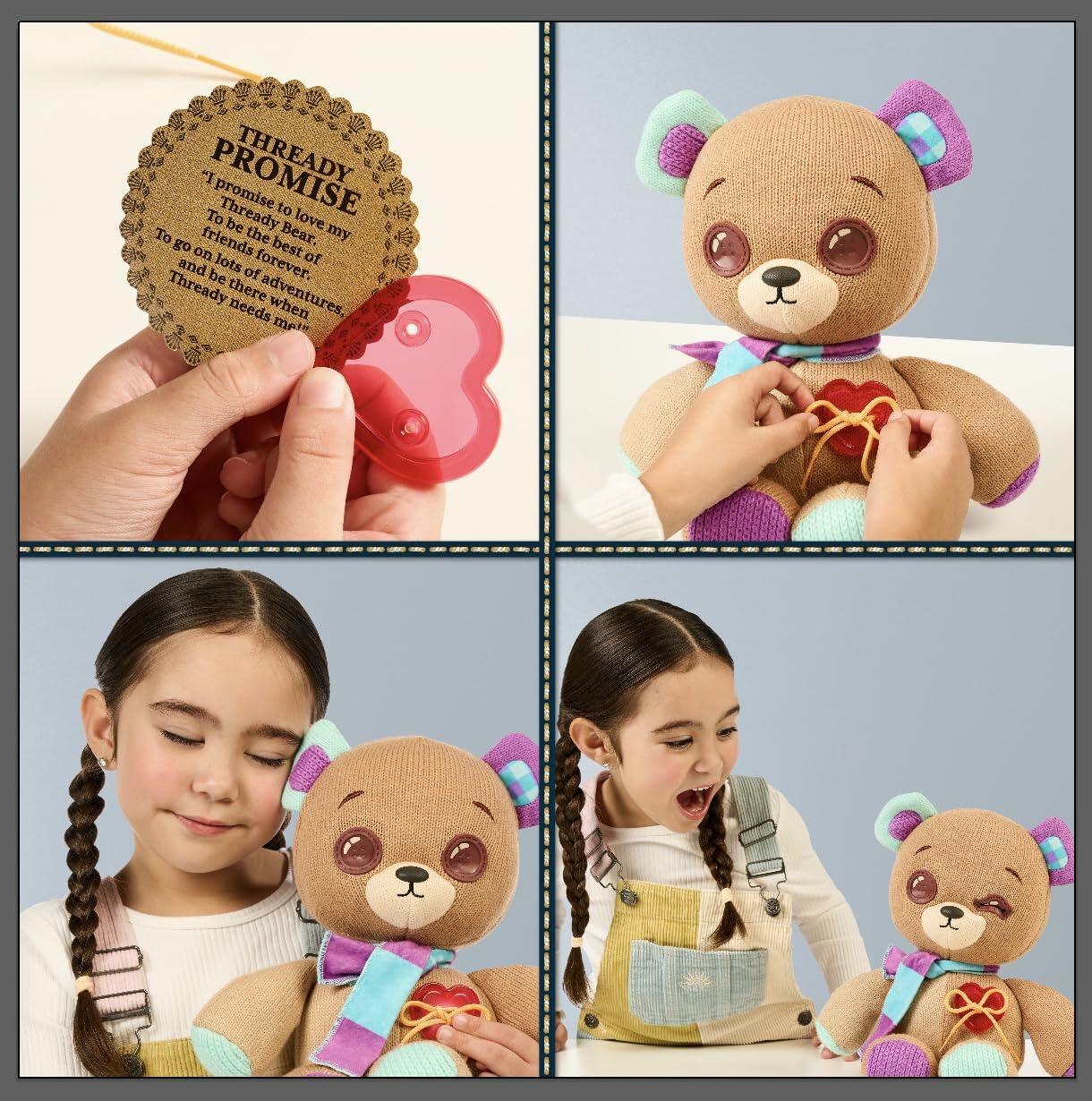 Thready Bear - Interactive 14" Plush Teddy Bear