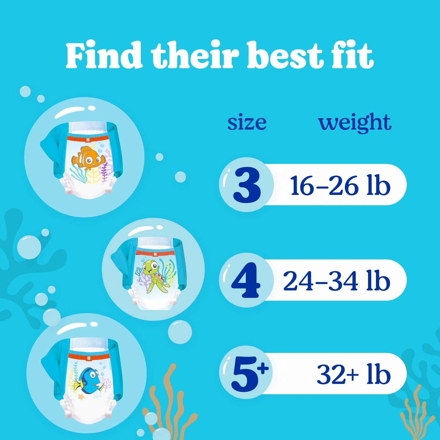 Huggies Little Swimmers Disposable Swim Diapers, Size 3 (16-26 lbs), 20 Ct