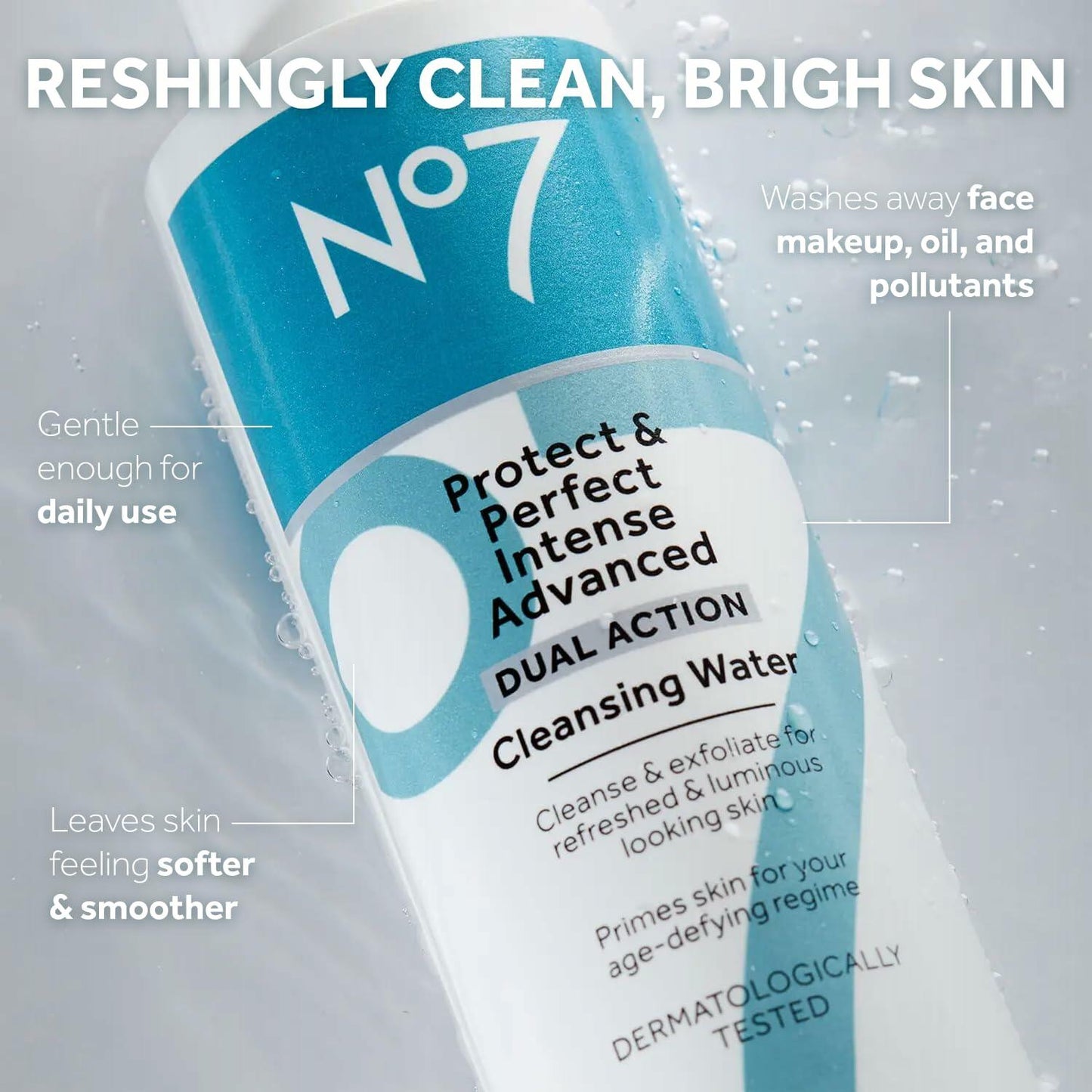 No7 Protect & Perfect Intense Cleansing Water 6.7oz
