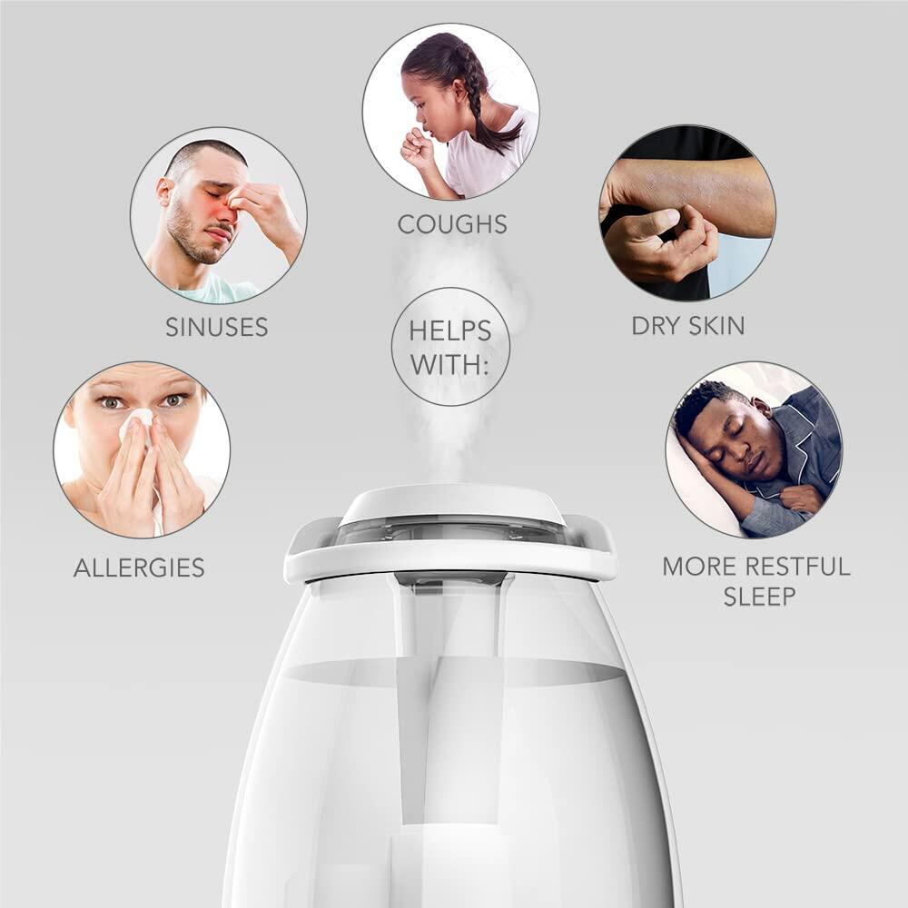 Ultrasonic Cool Mist Humidifier, 0.4 Gallon (1.5L)