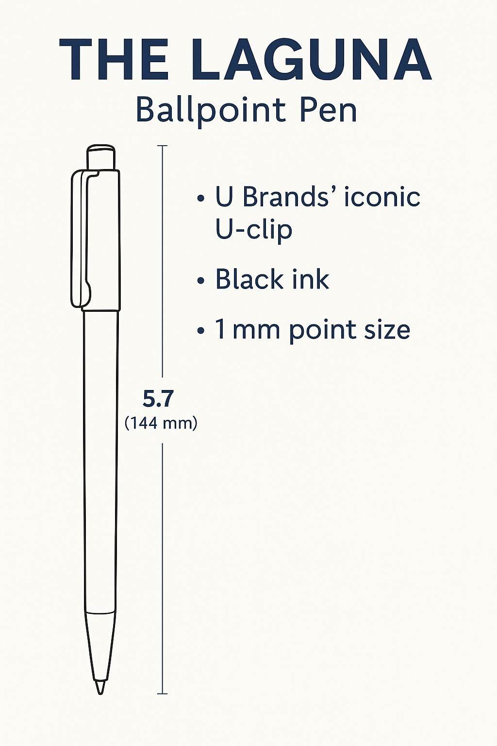 6pk Black Ink Ballpoint Pens