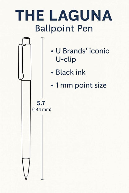 6pk Black Ink Ballpoint Pens