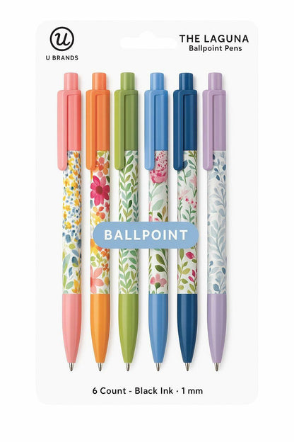 6pk Black Ink Ballpoint Pens