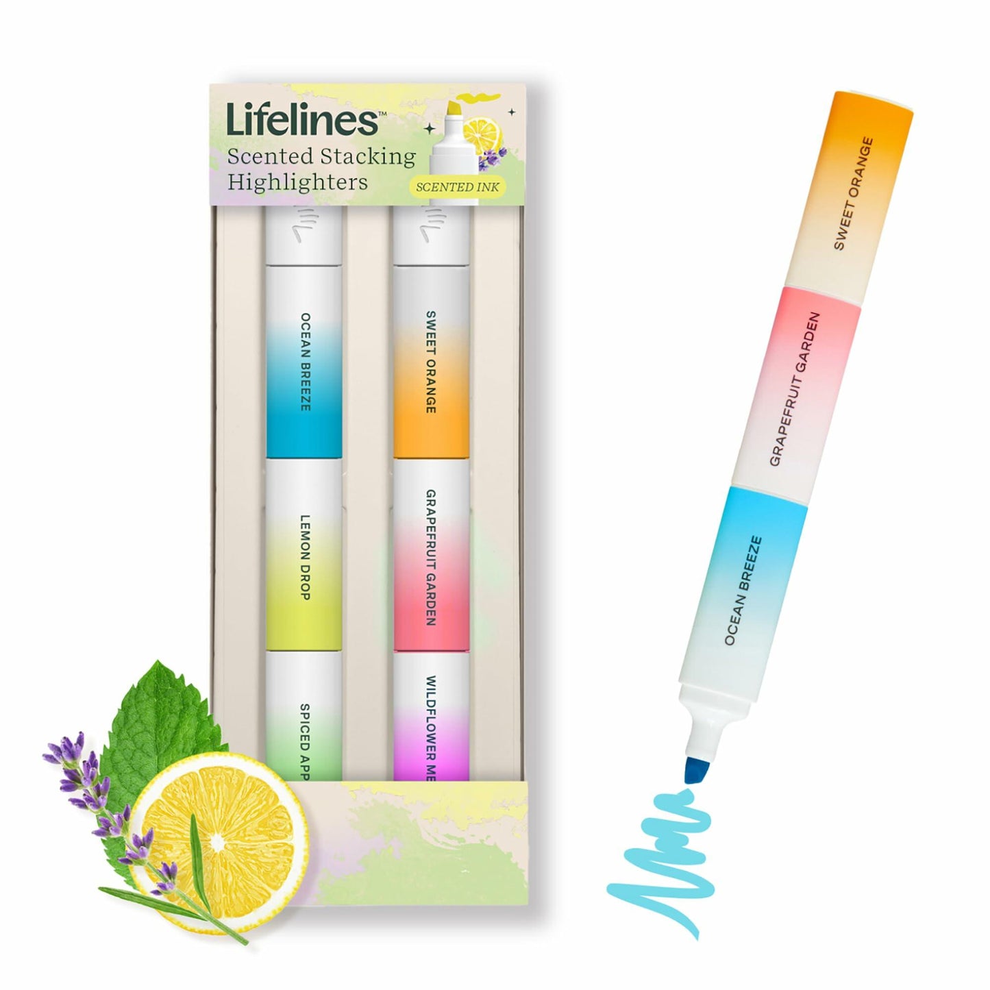 Lifelines 6-pk. Scented Stacking Highlighters