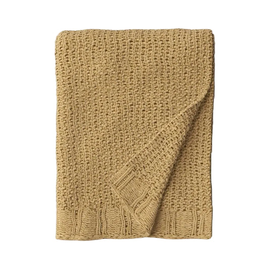 Chenille Knit Throw Blanket Wheat - Threshold™