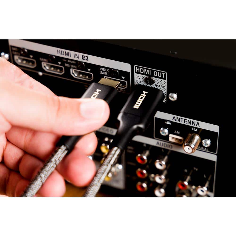 10 ft. 4K HDMI 2.0 Cable with Ethernet and Gold Plated Connectors in Black