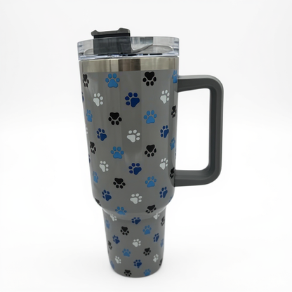 Silver One Stainless Steel Double Wall Insulated Tumbler 40 oz  *Designs Vary Chosen at Random*