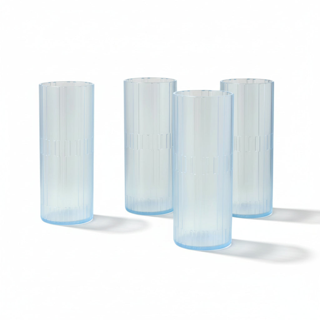 4pk 16.6oz Textured Acrylic Tall Tumblers Blue - Hearth & Hand™ with Magnolia