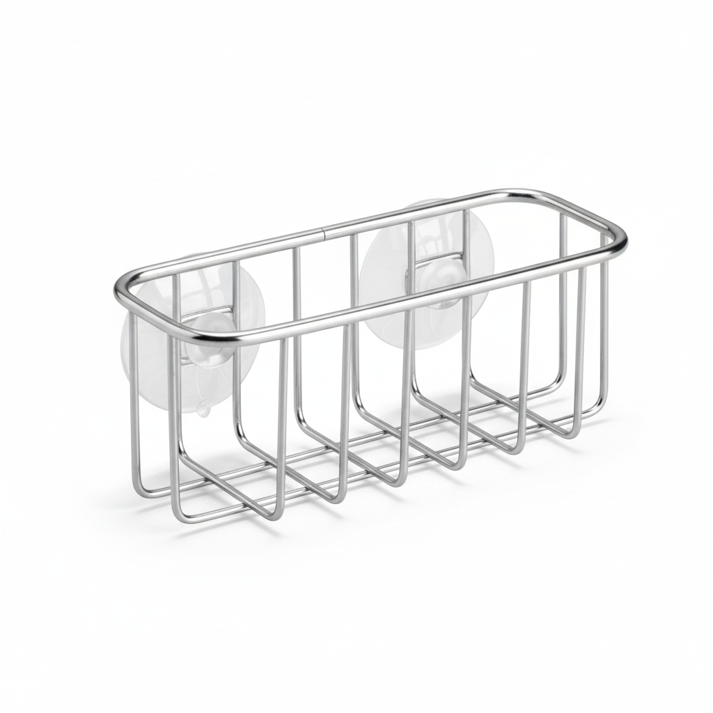 InterDesign Rondo Steel Sink Storage Caddy With Suction Cup