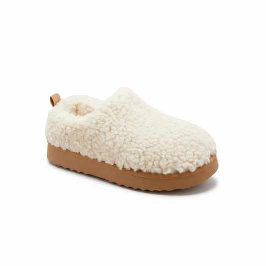 Size 9 Women's Mia Faux Shearling Clog Slippers - Auden  Beige 9