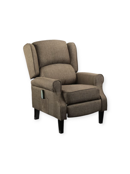 HomCom Vibration Massage Recliner Wingback Chair with Heat *Cosmetic Damage on Feet & Missing Manual*