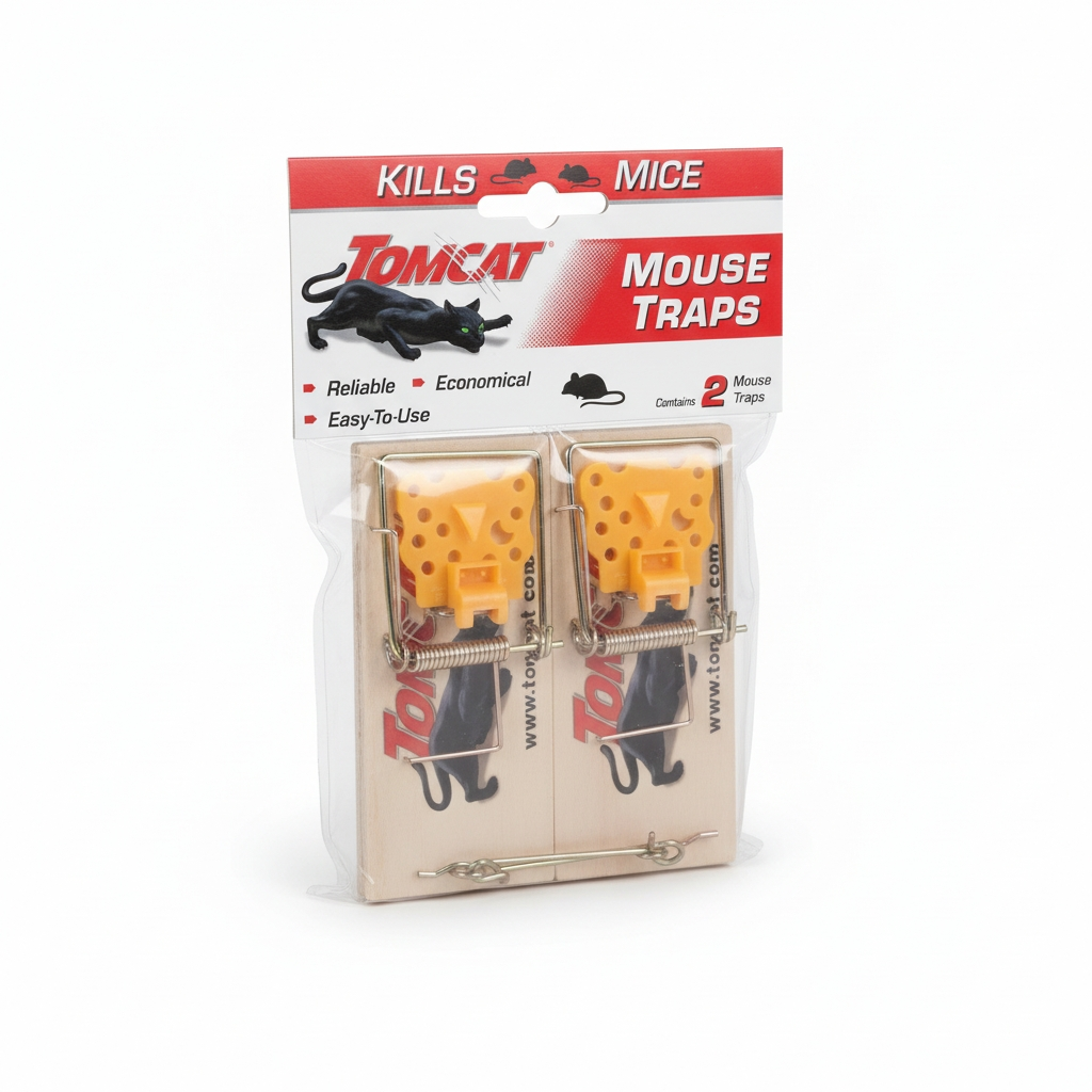 Mouse Traps (Wooden), Inexpensive, Effective Way to Catch Mice in the Home, 2-Traps
